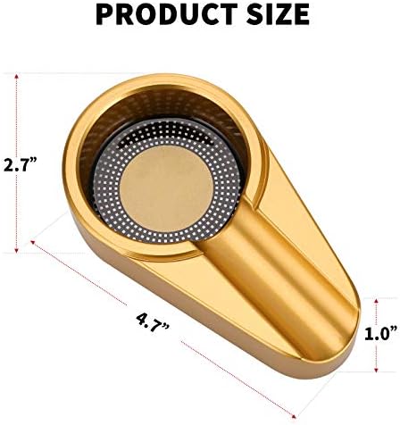 CiTree Cigar Travel Ashtray in Gold Metal
