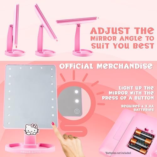 Hello Kitty Vanity Mirror with LED Touch Screen and Trinket Tray