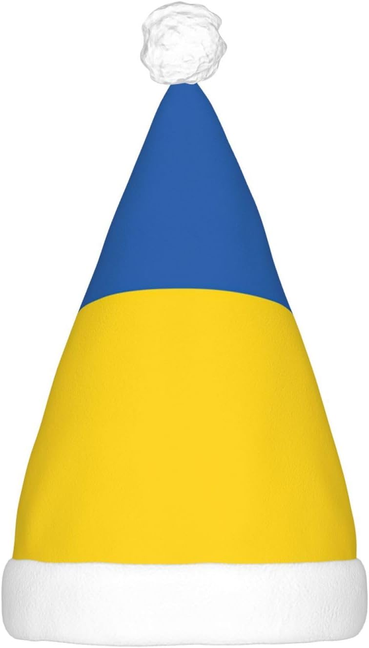Ukraine Flag Christmas Hat with LED Lights