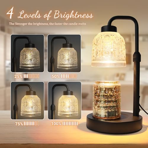 AIFEI Candle Warmer Lamp with Timer and Dimmer - Black