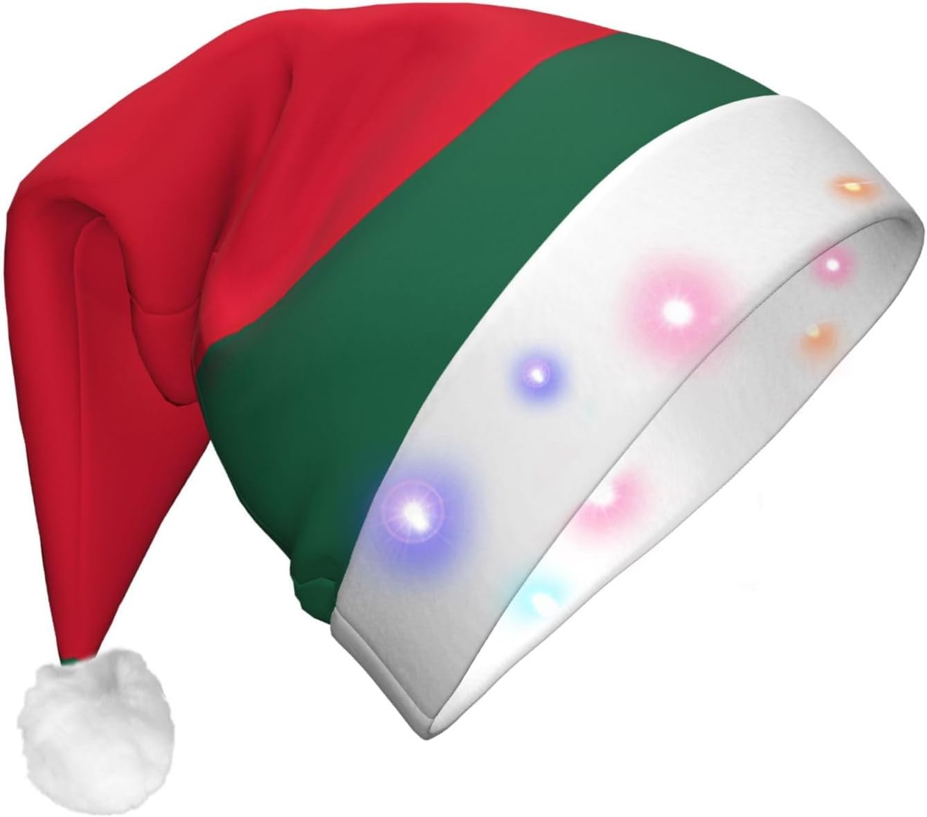 Bangladesh Flag Print Christmas LED Santa Hat