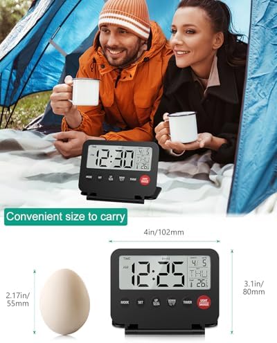 ORIA Digital Alarm Clock with Backlight and Snooze