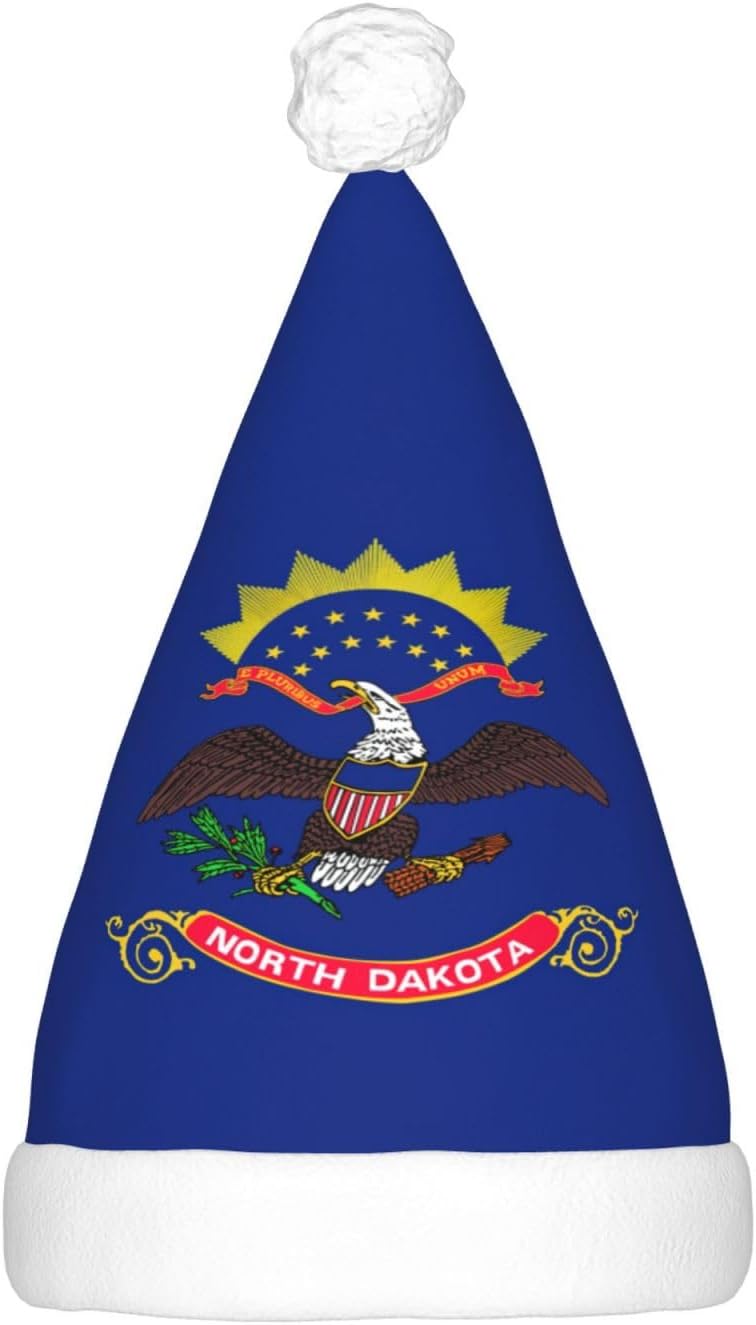 North Dakota State Flag Print Christmas LED Hat