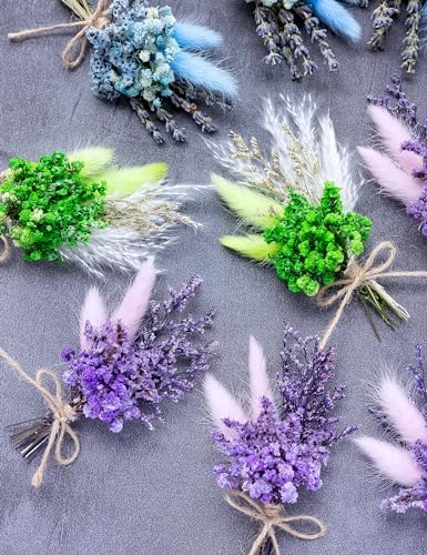 Xins Convey Mini Dried Flower Bouquet Set Blue