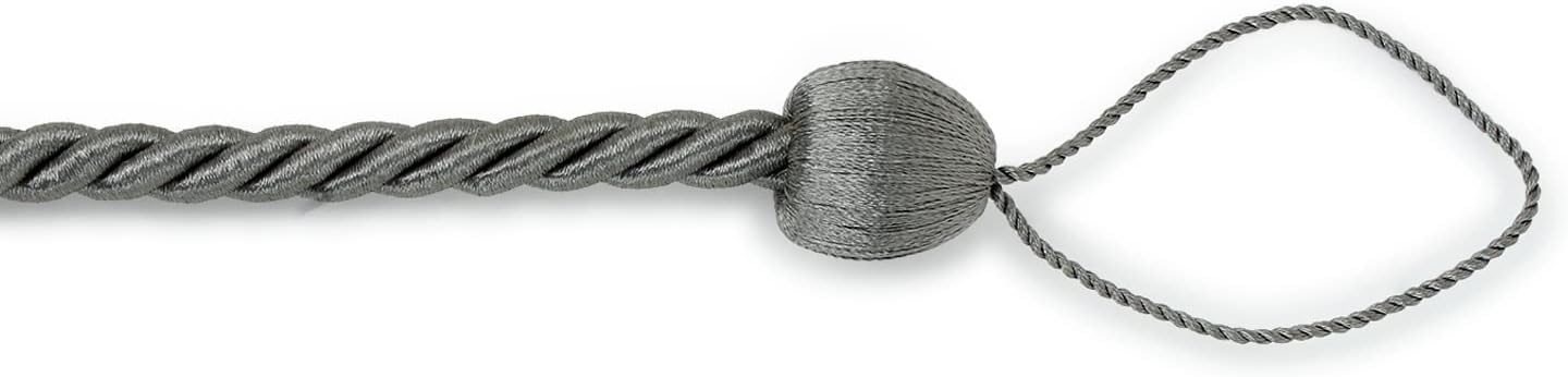 2 Pack Charcoal Polyester Curtain Tiebacks 1
