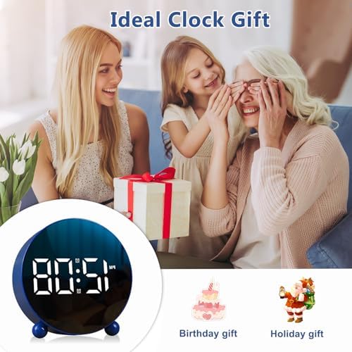 Justup Digital Alarm Clock with Double Bell and LED Display