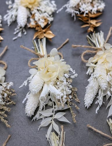 Xins Convey Mini Dried Flower Bouquet Set Pack of 12 Gold