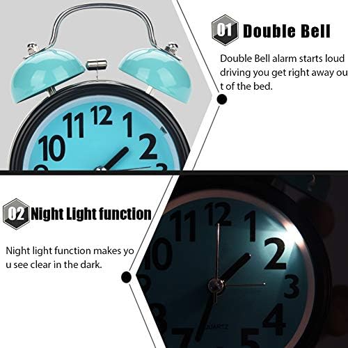 AUNMAS Quiet Alarm Clock with Night Light