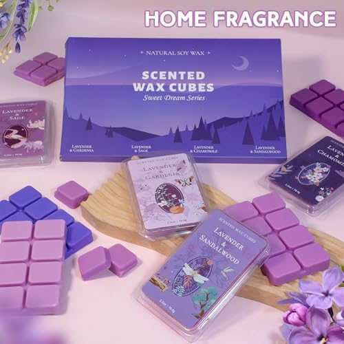 SCENTORINI Wax Melts 4-Pack Lavender Scent for Sleep