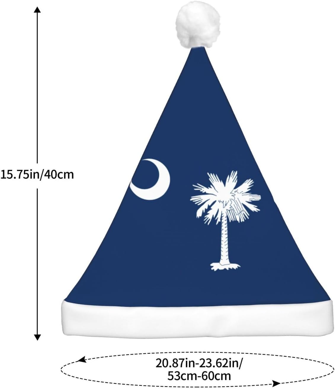 South Carolina Flag Christmas LED Hat for Parties