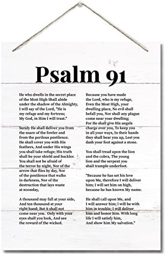 Psalms 91 Christian Inspirational Wall Decor Sign