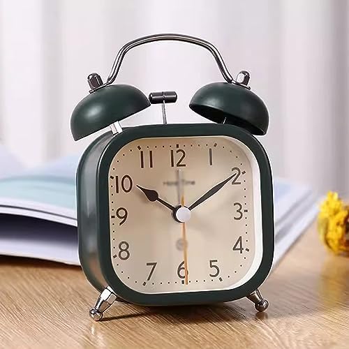 GRFIT Vintage Square Double Bell Alarm Clock