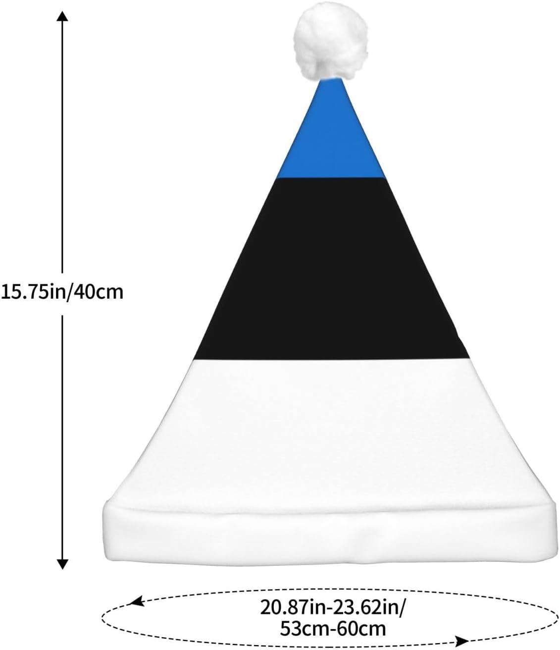 Estonia Flag Print Christmas Hat with LED Lights