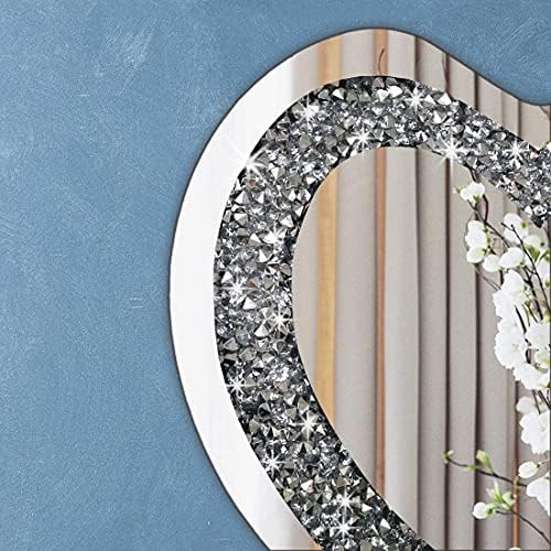 DMDFIRST Diamond Heart Shaped Wall Mirror 20x20 Inch
