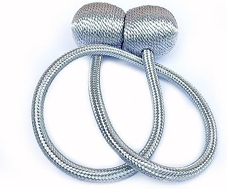 Winsharp Magnetic Curtain Tiebacks 4 Pcs Gray
