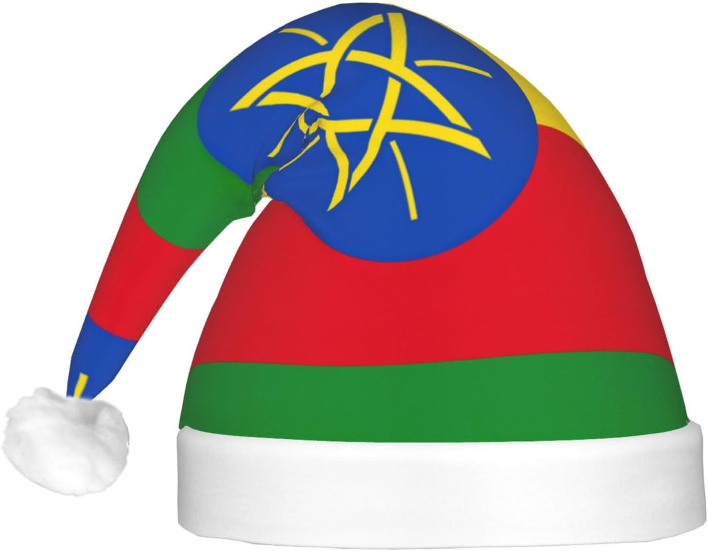 Ethiopia Flag Christmas Hat with LED Lights