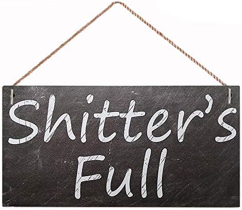 Funny Wood Wall Art Sign 12x6 Inch Decorative Garden Plaque