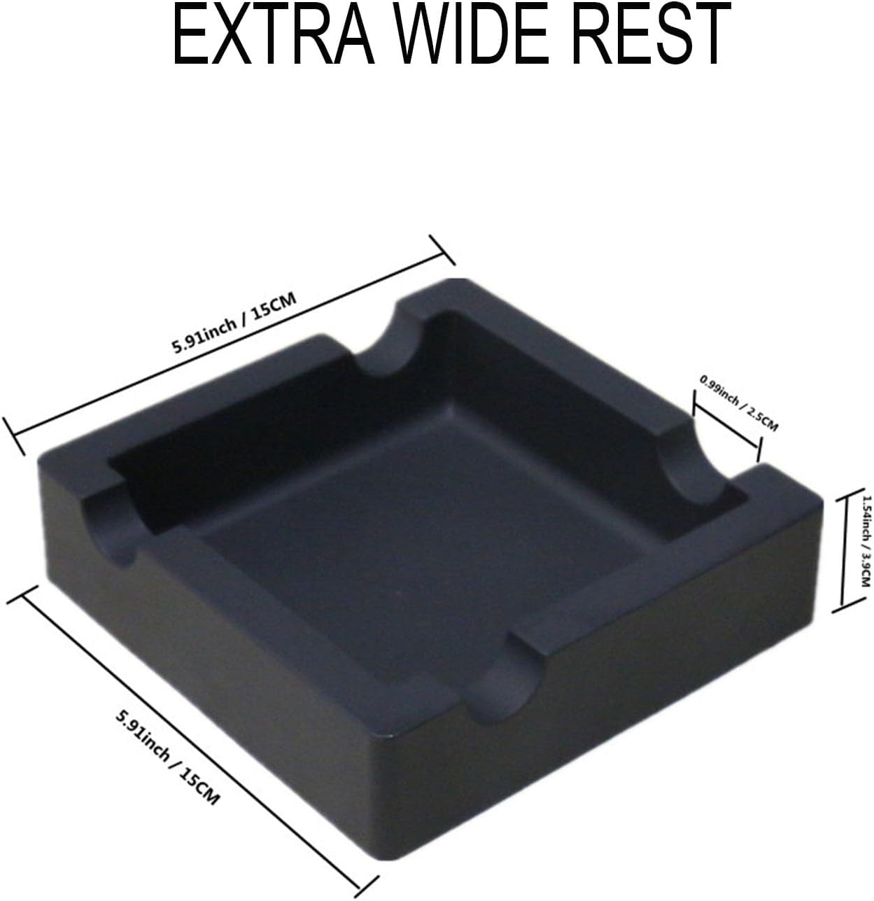 Nevfal Silicone Cigar Ashtray 2 Pack Black