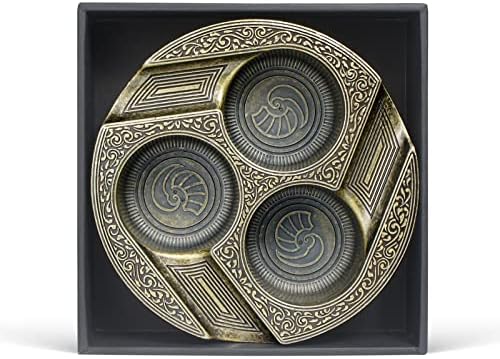 GUEVARA 3 Holder Gold Cigar Ashtray for Home and Patio