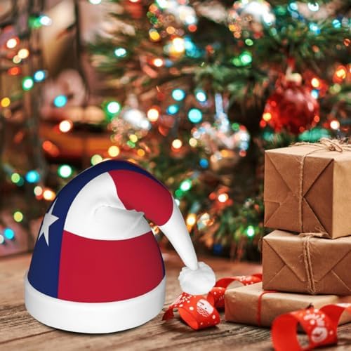 Texas State Flag Christmas Hat with LED Lights 1