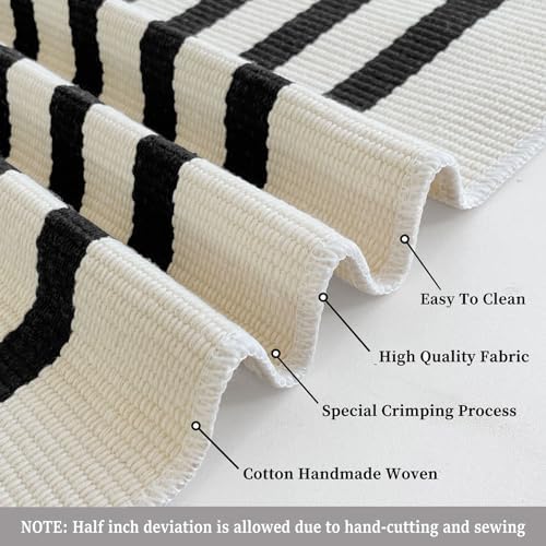 KILOCOCO Beige Striped Rug 23x36 Indoor Outdoor Door Mat