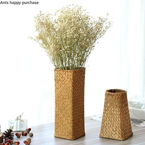 Natural Seaweed Weave Basket Pastoral Rattan Vase