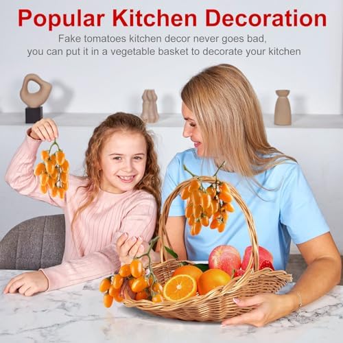 Lifelike Artificial Tomato String 2 Pack Yellow