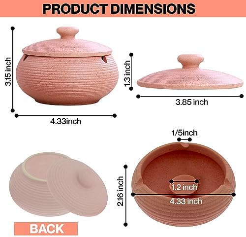 Ceramic Ashtray with Lids Flamingo Pink Windproof