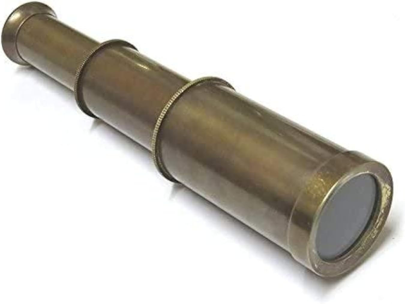 NauticalMart Marine Brass Telescope 6 Inch Antique Finish with Leather Case