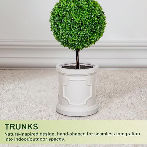 VIVATREES 3FT Artificial Triple Ball Topiary Set of 2 with Planter Pot
