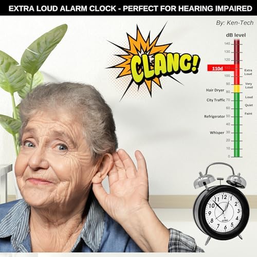Ken-Tech Atomic Retro Twin Bell Alarm Clock