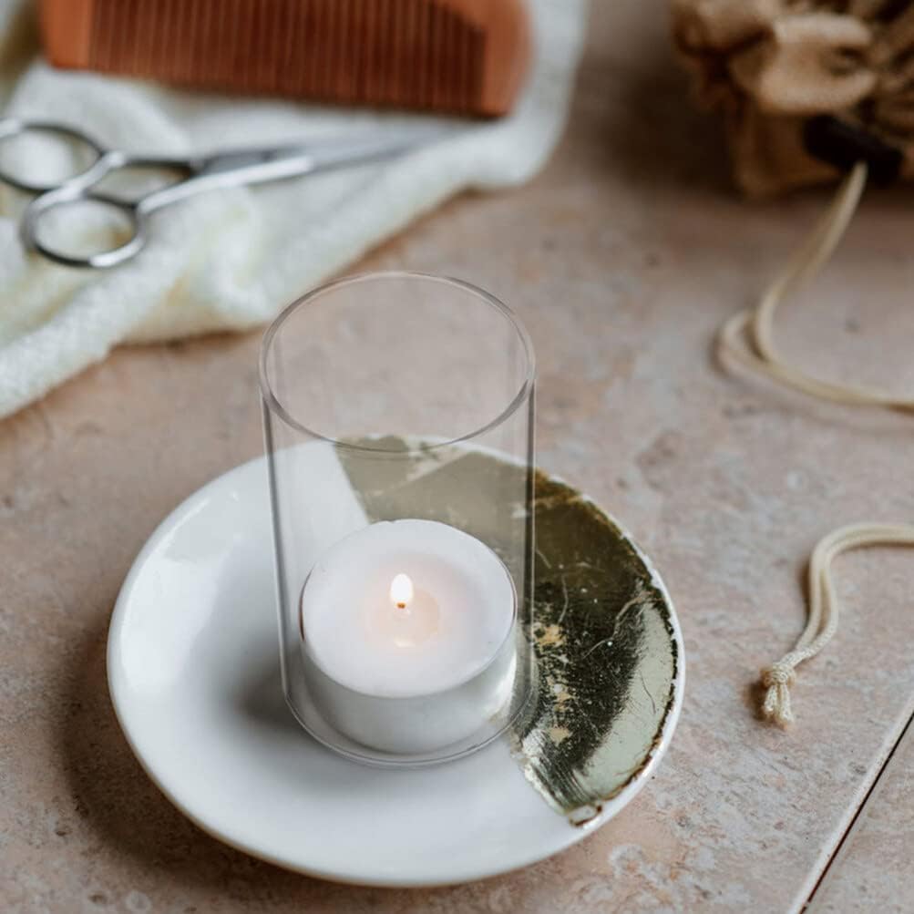 Uonlytech 2Pcs Glass Hurricane Candle Holder Sleeves