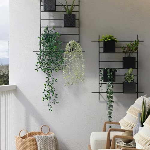 2pcs Artificial Hanging Plants for Room Decor