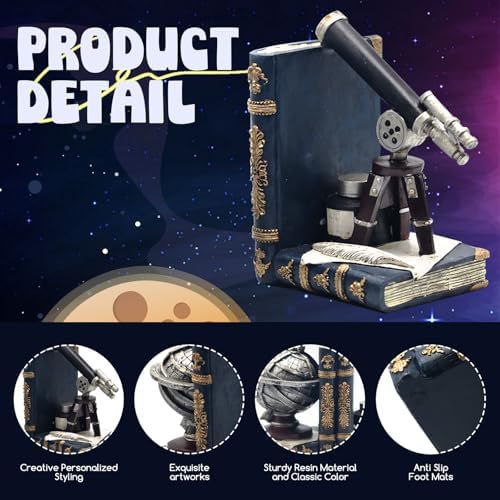 Vintage Telescope and Armillary Sphere Bookends