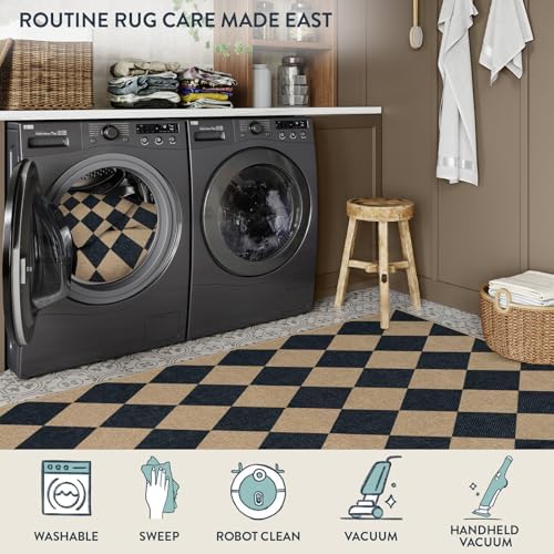Lahome Checkered Jute 3x5 Outdoor Rug