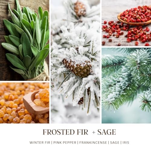 Frosted Fir and Sage Scented Jar Candle