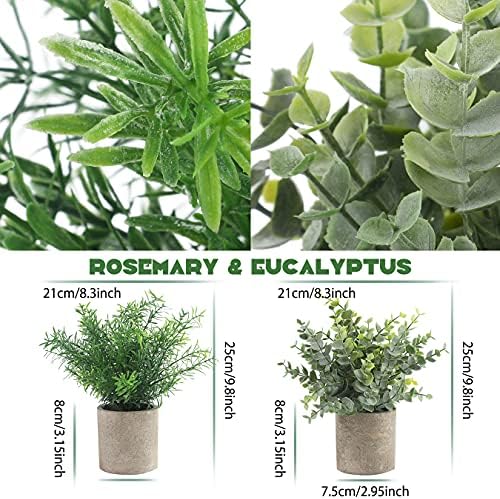 ALAGIRLS 4 Pack Artificial Plants Indoor Decor Set