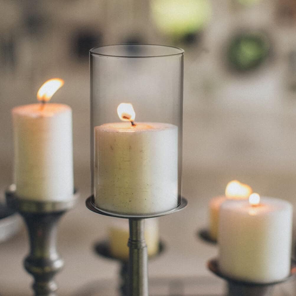 Uonlytech 2Pcs Glass Hurricane Candle Holder Sleeves