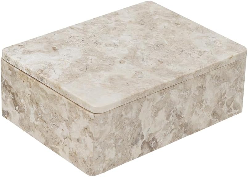 AB Home Beige Marble Box - Decorative Storage