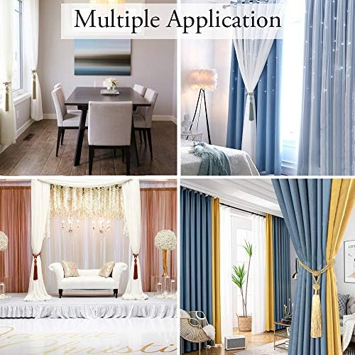 BEL AVENIR Curtain Holdbacks with Tassels 2 Pack