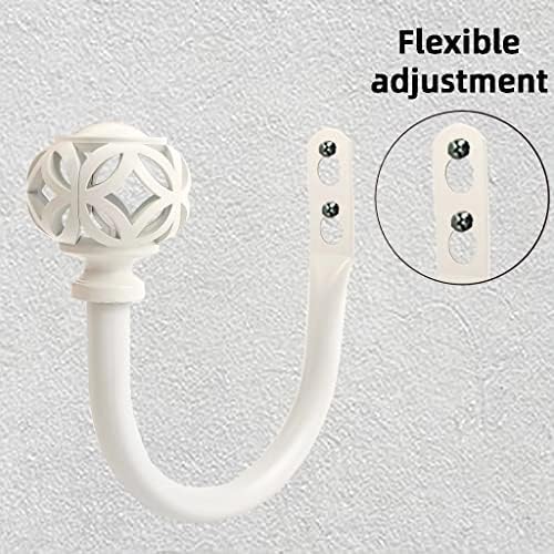 2Pcs Curtain Holdbacks with White Knob Style Finials