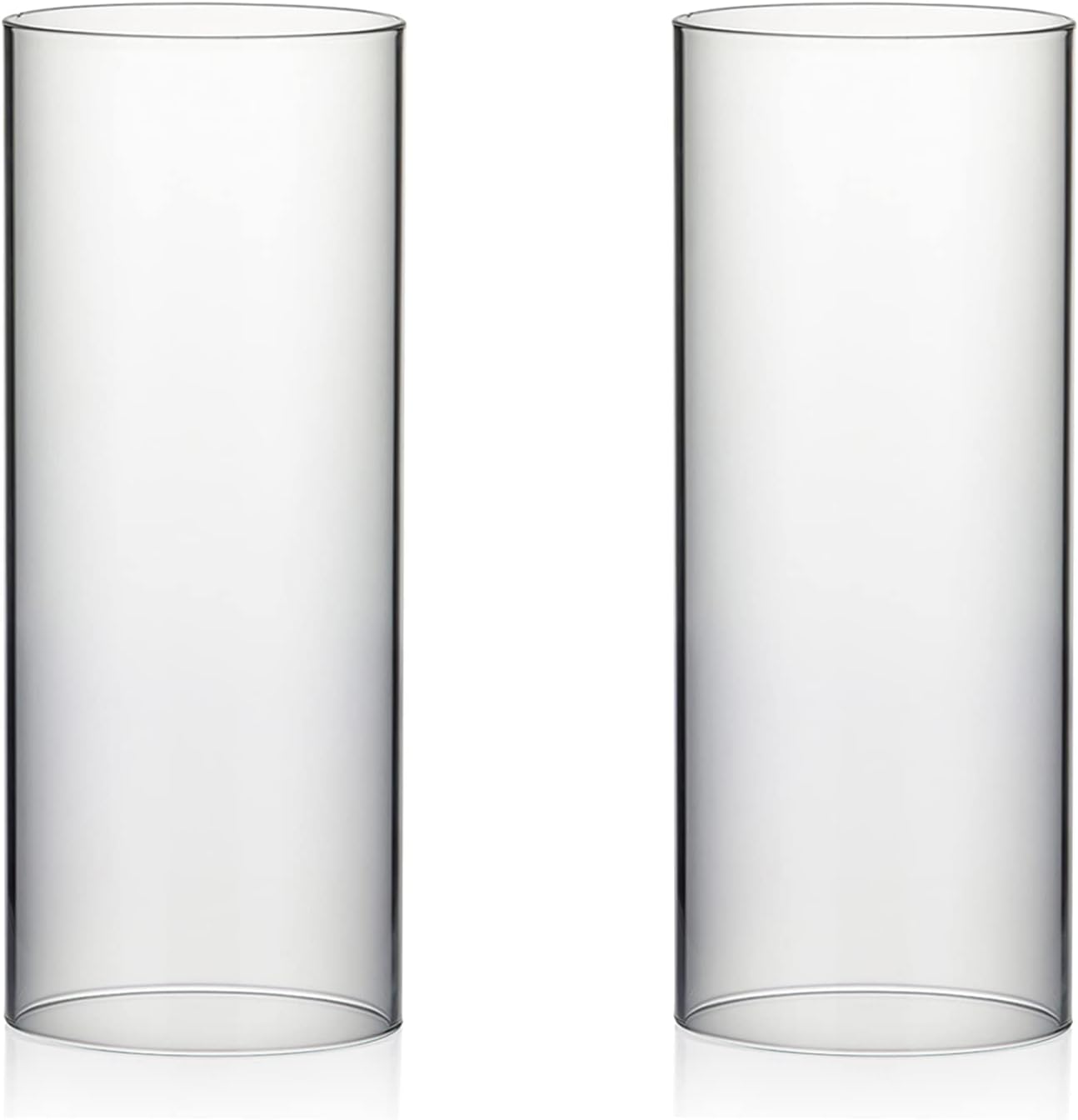 WGVI Hurricane Candle Holder Sleeve Clear Glass 2 Pieces