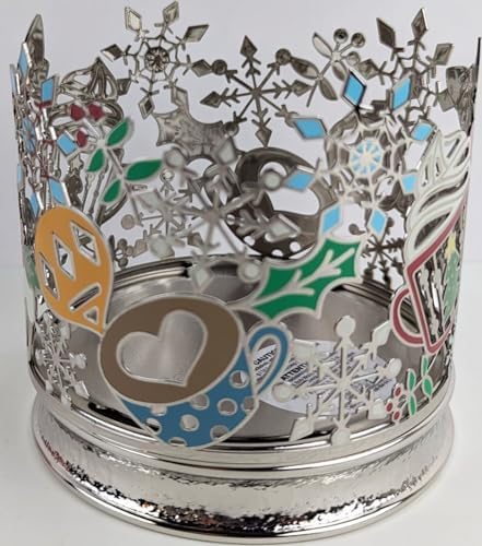 Bath Body Works 3 Wick Candle Holder Sleeve Holiday Tea Party