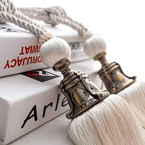 Melodieux Decorative Curtain Tiebacks with Antique Tassels Set of 2
