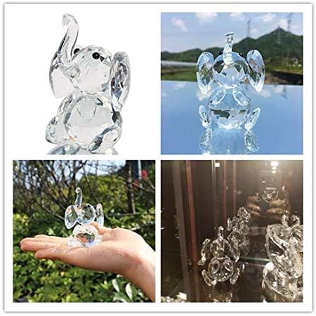 HD Crystal Elephant Figurine Statue