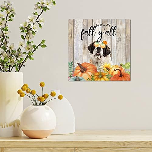 Thanksgiving Hello Fall Decor Wooden Sign 10x10in