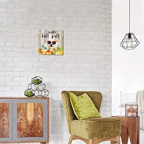 Thanksgiving Hello Fall Decor Wood Signs 8x8in