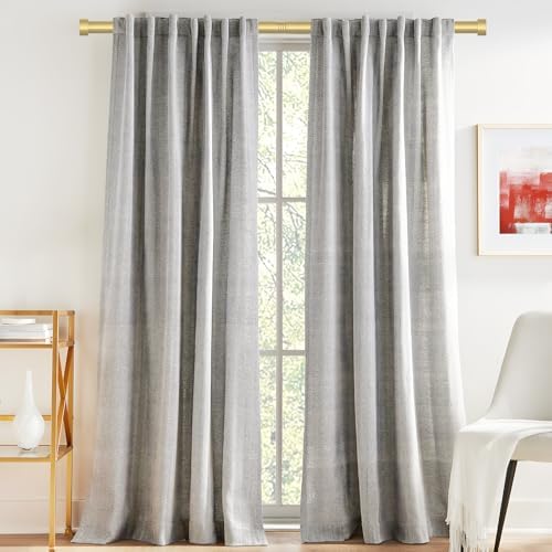 OLV 2 Pack Gold Curtain Rods for Windows 48-84 Inch