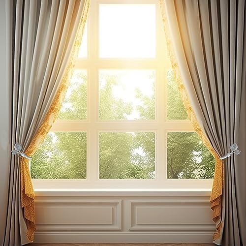 Matte White Leaf Shape Curtain Holdbacks Set of 2