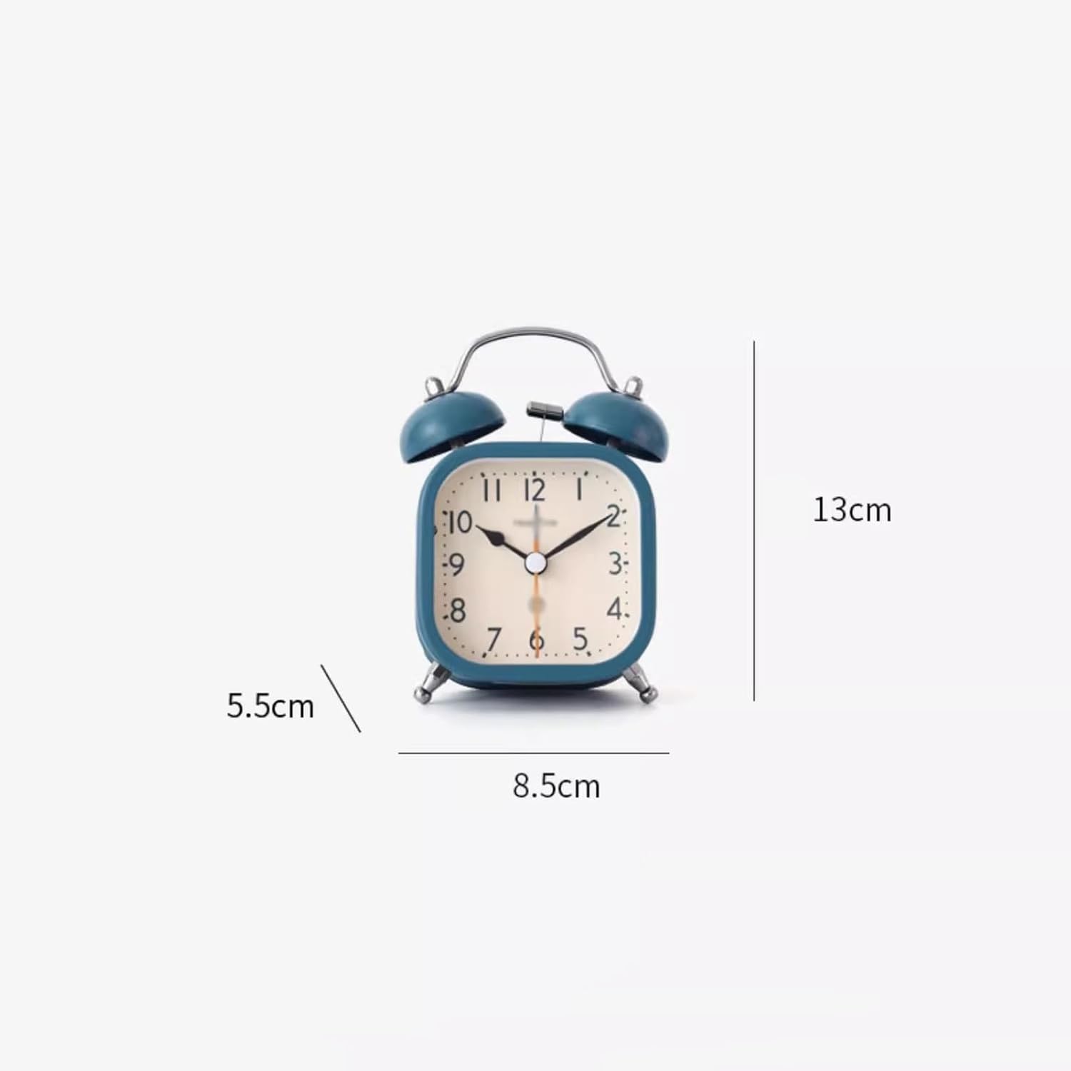 GRFIT Vintage Square Double Bell Alarm Clock